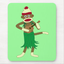 Sock Monkey Ukulele Mouse Mats