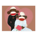 Sock Monkey Wedding(Bowty & Violet) Postcard