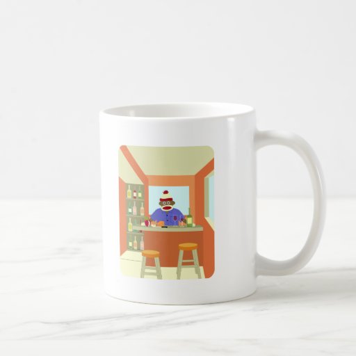 Sock Monkey Wine Taster Coffee Mug