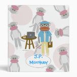 Sock Monkey Writer Binder