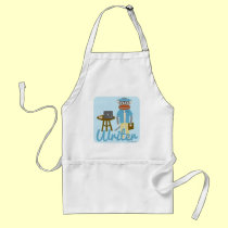 Sock Monkey Writer Deluxe aprons