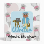 Sock Monkey Writer Deluxe Binder
