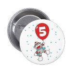 Sockmonkey 5th Birthday Button