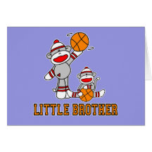 Sockmonkey Basketball Little Brother Card