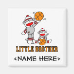 Sockmonkey Basketball Little Brother Refrigerator Magnet