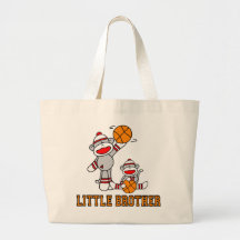 Sockmonkey Basketball Little Brother Tote Bag