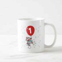 Sockmonkey First Birthday Coffee Mugs