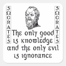 Socrates Square Stickers