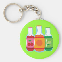 Soda Pop Bottles Key Chain