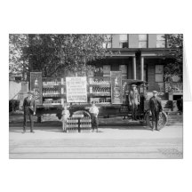 Soda Pop Delivery Truck, early 1920s Greeting Cards