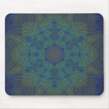 Soft Blue Kaleidoscope Mousepad