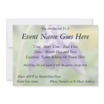 Soft Blue Petals - Aquilegia Personalized Invitation