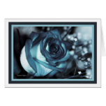 Soft Blue Rose Blank Card (Template)