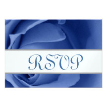 Soft Blue Rose RSVP Wedding Response Card Personalized Announcement