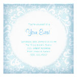 Soft Blues and White Plumes Invitation