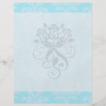 soft blues lovely damask custom flyer