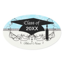 soft blues lovely damask stickers