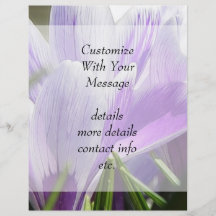 Soft Crocus Petals Personalized Flyer