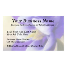 Soft Focus Blue Columbine Business Card Templates