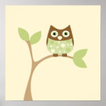 Soft Green Baby Owl