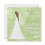 Soft green elegant floral bridal shower invitation