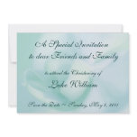 Soft Green Orchid, Christening Invitation Template
