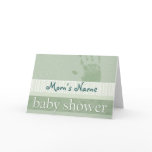 Soft green pastel baby shower invitation card