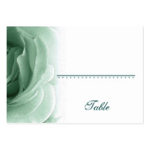 Soft Green Rose Place Card - Wedding Party Business Card Templates