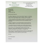 Soft green Wave Custom Cover Letter Template letterhead
