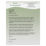 Soft green Wave Custom Cover Letter Template letterhead
