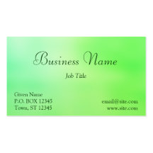 Soft Greens Business Card