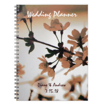 Soft Light Peach Wedding Planner Notebook