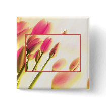 Soft Light Tulips, floral photography, template Pinback Button