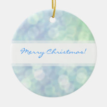 Soft matt sparkles Blue Christmas ornament