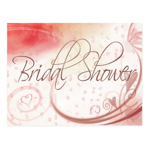 Soft pastel Bridal Shower postcard