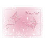 Soft pastel butterfly design post card