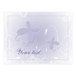 Soft pastel butterfly design postcard