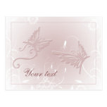 Soft pastel butterfly design postcards