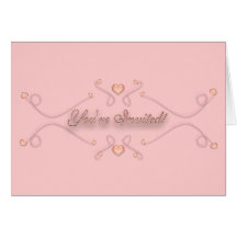 Soft Peach Invite Card  © Angel Honey, 2010