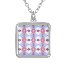 Soft Pink and Blue Diamond Patterned Custom Jewelry