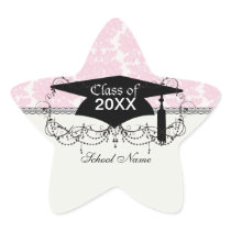 soft pink and white flourish damask pattern sticker