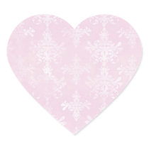 soft pink distressed damask pattern stickers