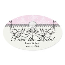 soft pink distressed damask pattern stickers