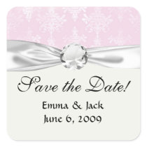 soft pink distressed damask pattern sticker