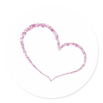 Soft Pink Heart sticker stickers
