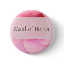 Soft pink Maid of Honour Button- Customized
