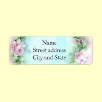 Soft Pink Rose Painting labels