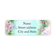 Soft Pink Rose Painting Custom Return Address Label