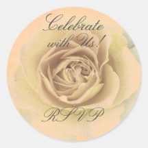 Soft Pink Rose RSVP Sticker