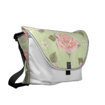 Soft pink roses courier bag